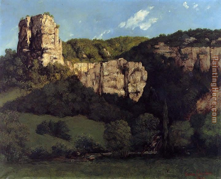 Bald Rock in the Valley of Ornans painting - Gustave Courbet Bald Rock in the Valley of Ornans art painting